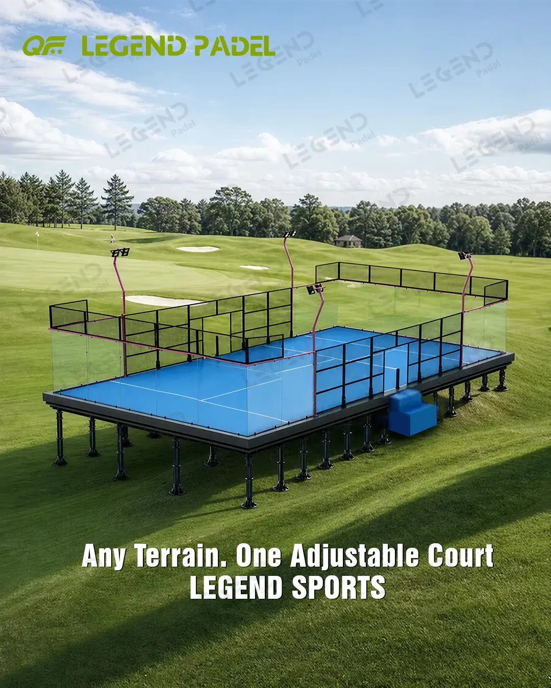 Padel Court Modular Foundation A Smart Solution for Uneven Ground Installation